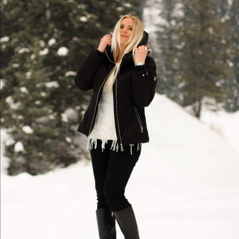 White fringe sweater